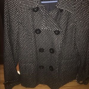 Charter Club black and white women’s peacoat
